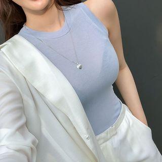 Slim-fit Sheer Tank Top