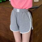 Contrast Trim Shorts Shorts - Gray - One Size