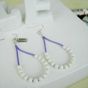 Fresh Bead Earrings(purple)