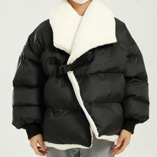 Fleece Lined Buckled Padded Coat
