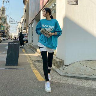Letter Sweatshirt & Leggings Athleisure Set