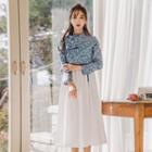 Modern Hanbok Corduroy Sleeveless Dress In Ivory One Size