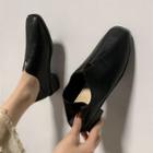 Square Toe Low Heel Loafers