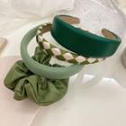Faux Leather Scrunchie / Fabric Headband (various Designs)
