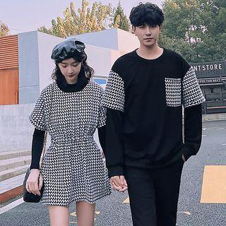 Couple Matching Houndstooth Dress / Sweatshirt / Pants