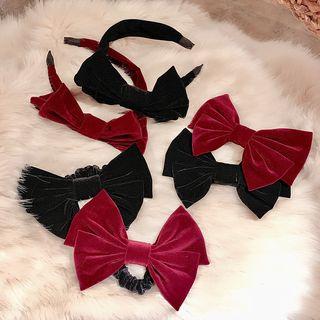 Velvet Bow Hair Tie / Headband