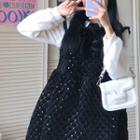 Long-sleeve Lace Top / Sleeveless Dress