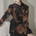 Dye Print Single-breasted Blazer