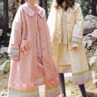 Pig Print Button Padded Coat