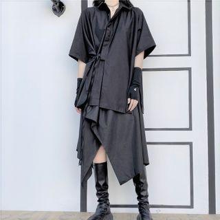 Couple Matching Short-sleeve Shirt Black - One Size