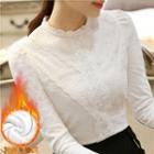 Long-sleeve Stand Collar Lace Top