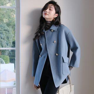 Long-sleeve Double Breasted Woolen Jacket