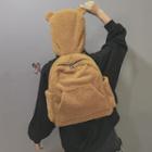 Fleece Hooded Backpack