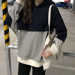 Striped Panel Hoodie / Harem Pants