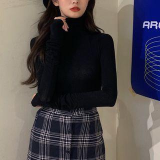 Turtle Neck Long Sleeve T-shirt