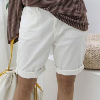 Band-waist Bermuda Shorts