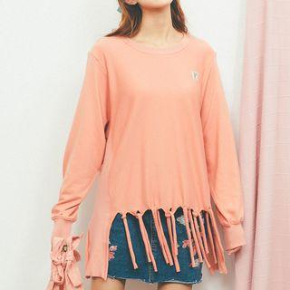 Fringed Hem Pullover