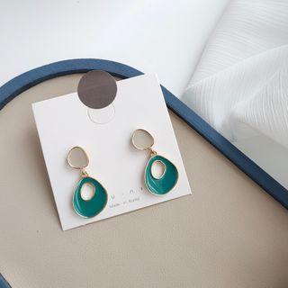 Irregular Glaze Dangle Earring 1 Pair - 925 Silver - One Size
