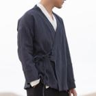 V-neck Lace-up Jacket