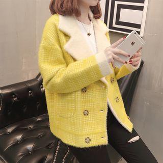 Double Breasted Knit Coat