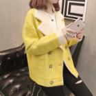 Double Breasted Knit Coat
