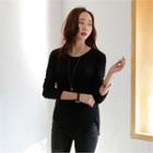 Round-hem Dip-back T-shirt