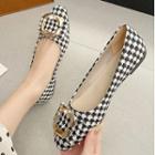 Buckled Houndstooth Flats
