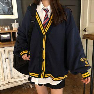Loose-fit Cardigan / Loose-fit Shirt With Tie