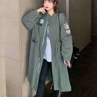 Patched Trench Coat