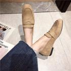 Faux Suede Flat Loafers