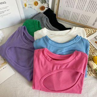 Cutout Crop T-shirt In 7 Colors