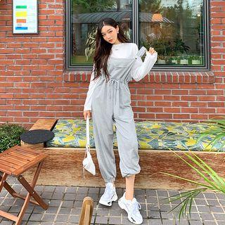 Pocket-front Jogger Overall Pants