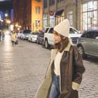 Notched-lapel Faux-shearling Wrap Coat
