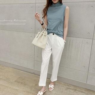 Mockneck Sleeveless Top