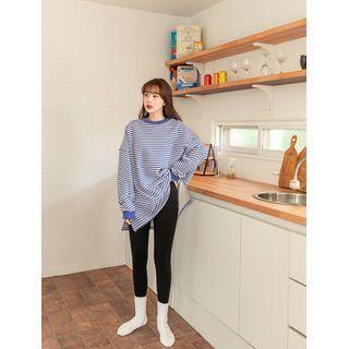 Smiley-tag Stripe Pullover