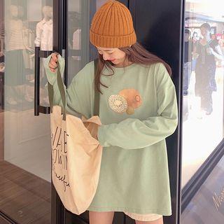 Long-sleeve Kiwi-print T-shirt