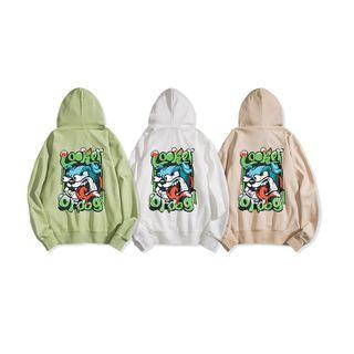 Long-sleeve Print Hooded Sweatshirt