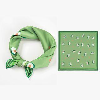 Avocado Print Satin Scarf
