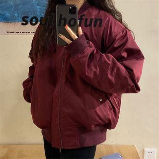 Bomber Jacket Maroon - One Size