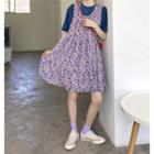 Short-sleeve T-shirt / Floral Jumper Dress