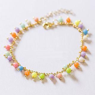 Bead Resin Alloy Bracelet Random - One Size