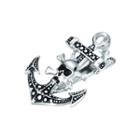 Fashion Personality Skull Anchor Tie Clip Silver - One Size