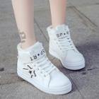 Star Applique Adhesive Strap High-top Sneakers