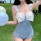 Ruffle Bow Accent Swimsuit