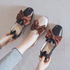 Block Heel Bow Moccasins