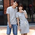 Couple Short-sleeve Henley / T-shirt Dress