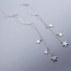 925 Sterling Silver Star Swirl Dangle Earring S925 Silver - Earring - Stars - One Size
