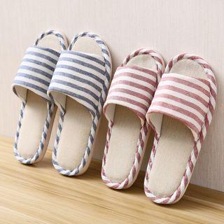 Striped / Plaid Fabric Slippers