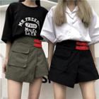 Mini Pocketed A-line Skirt