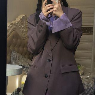 Button Blazer / Knit Top